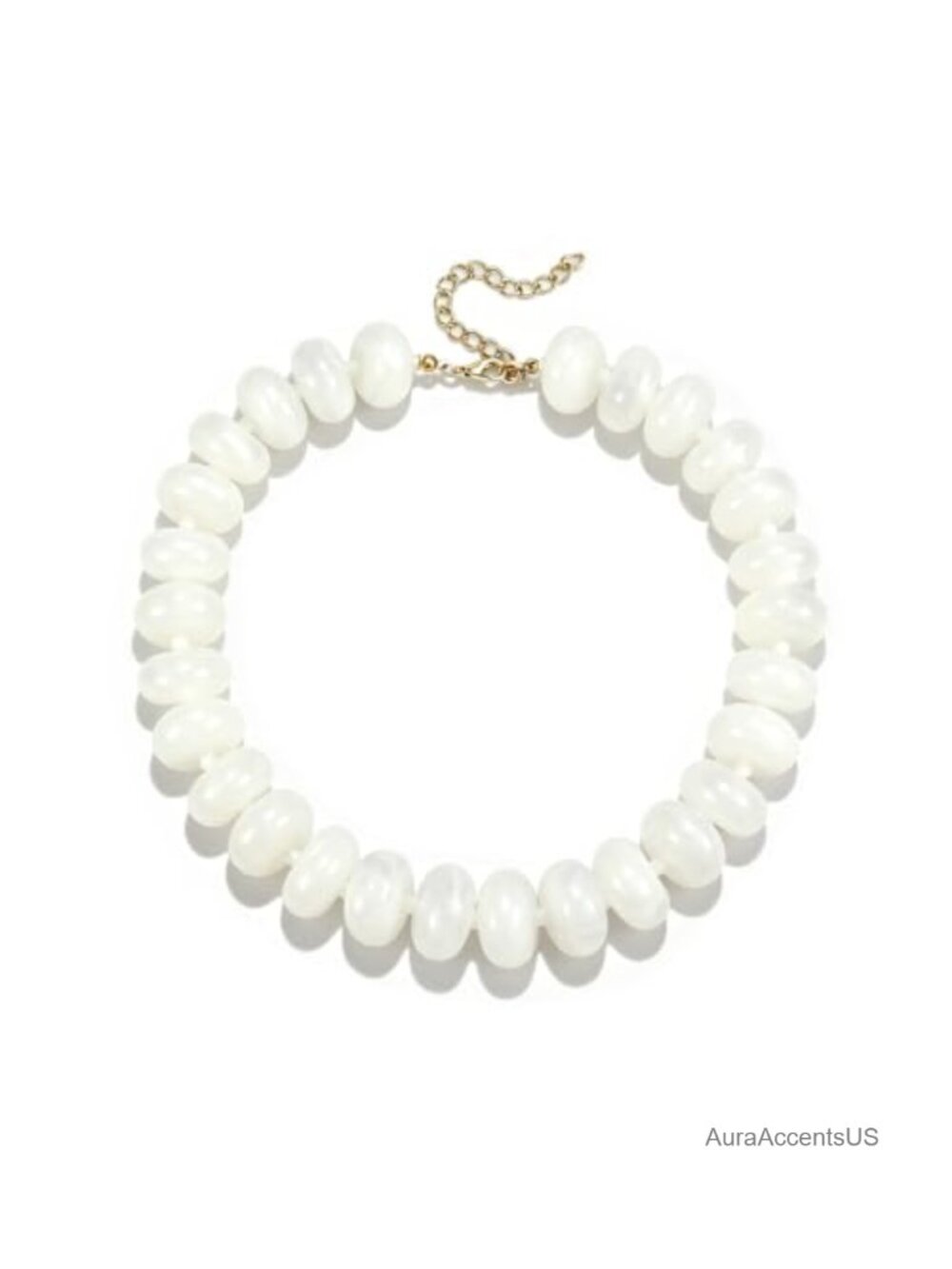 Chunky Resin Beaded Statement Necklace Boho Summer Beach Jewelry